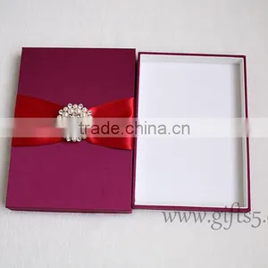 Gorgeous Burgundy Wedding Box for Invitations thumbnail-3