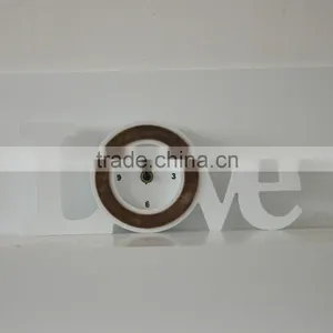 White Funny Wooden Clock thumbnail-3