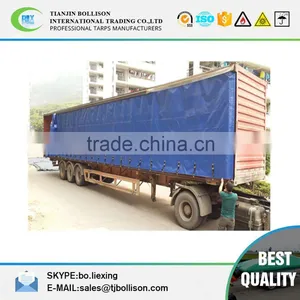 Super Quality Fire Retardant Waterproof Truck Side Curtains Tarpaulin, Durable Printed Container Side Curtain Tarpaulin thumbnail-3