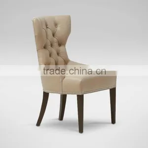 T-shape Wingback Diamond Tufting PU Leather Dining Chair thumbnail-2