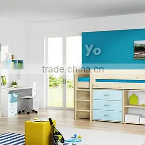 Hot Selling Children Bed New Design Solid Wood Material Kids Bunk Bed thumbnail-3