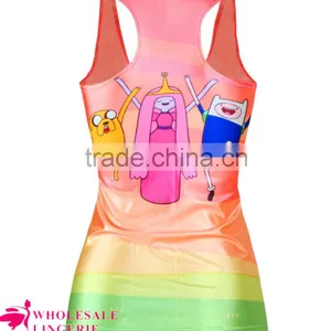 Floral Skull Printed Summer Tank Top Sexy Ladies Tank Top BX017 thumbnail-4
