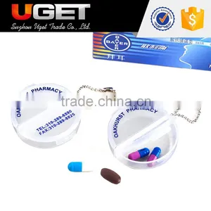 2016 Promotion Customized Portable Plastic Storage Round Pill Box thumbnail-1