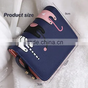 New Fashion Trend Lady Cute Little Cat Short Paragraph Wallet Purse Handbag Wallet thumbnail-4