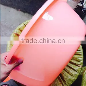 Red pp Multifunctional Portable Round Plastic Basin Wholesale thumbnail-2