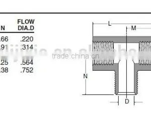 PF2224 Male Branch Tee,Pipe Fitting,Brass Fitting,Auto Parts thumbnail-4