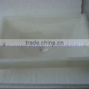 High Quality NATURAL STONE PURE WHITE ONYX SINKS BASINS COLLECTION thumbnail-2
