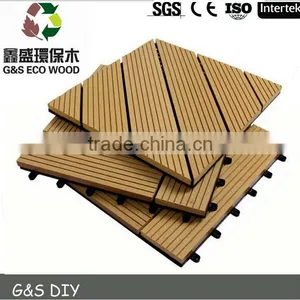 Outdoor Eco-friendly Composite Wpc Interlocking Decking Tiles Anti-slip Wpc Diy Flooring thumbnail-1