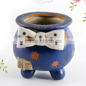 Korean Style Hand Painting Ceramic Small Decorative Flower Pots thumbnail-4