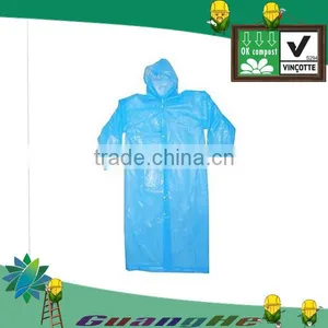 100% Biodegradable Disposable Plastic Raincoat,lightweight Rainwear thumbnail-1