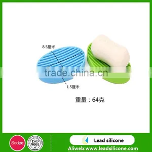 Silicone Oval Shape Shower Soap Saver Dish Holder thumbnail-3