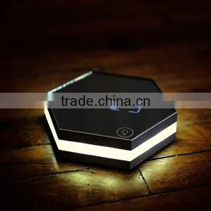 Latest Arrival Digital Alarm Clock With Make-up Mirror LED Night Light Digital Thermometer Multifunctional Wall Desk Clock thumbnail-4
