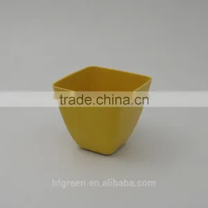 2015 Best Selling Square Bamboo Fiber Mini Flower Pot/planter/container thumbnail-5
