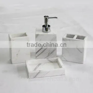 Hotel Bathroom Decor Luxury Marble Bathroom Accessories Set thumbnail-1