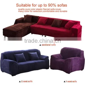 Wholesale Quality Autumn Winter Elastc Flannel Fabric Protective Sofa Cover LQ-SC100 thumbnail-1