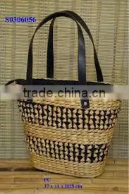 High Quality Best Selling Water Hyacinth Shopping Bag WITH HANDLE From Vietnam thumbnail-1