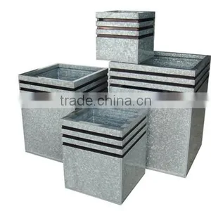 High Quality Best Selling Eco Friendly Zinc Flower Vase, Square Shape From Viet Nam thumbnail-1