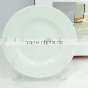 White Porcelain Embossed Plate thumbnail-1
