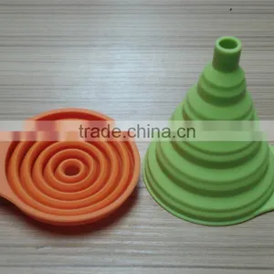 Newest Promotional Kitchen Untensil Tool Silicone Collapsible Funnel thumbnail-2
