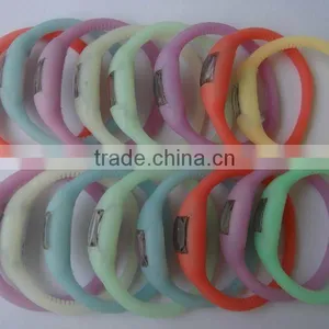 Glow In Dark Silicone Wristband Watch thumbnail-1