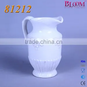 Cheap Ceramic White Pitcher thumbnail-3