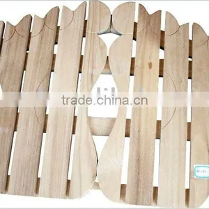 Wood Bath Mat's Shape Like a Bird thumbnail-1