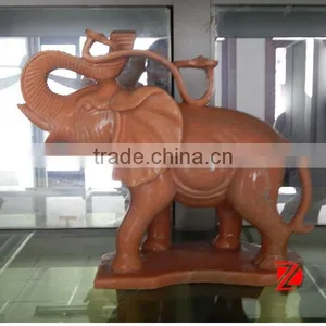 Red Stone Garden Elephant thumbnail-1