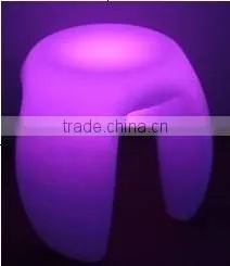 Outdoor Garden RGB LED Short Plastic Stool Furniture thumbnail-4