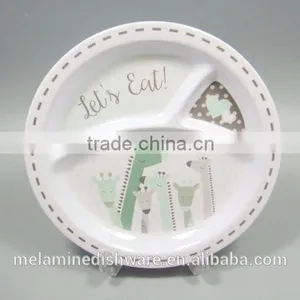 Round Kids Children Dinner Plates/sectional Melamine Children Dinnerware thumbnail-1