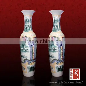 Hand Painted Home Goods Decorative Tall Porcelain Large Floor Vases thumbnail-1