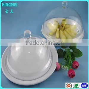 Hot Sale Clear Acrylic Dome Dessert Pastry Display Food Tray With Cover thumbnail-2
