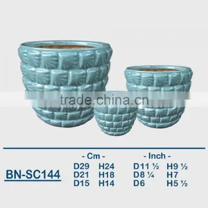 Vietnamese Ceramic Glazed Indoor Pot/ Indoor Planter BN-SC144 thumbnail-1