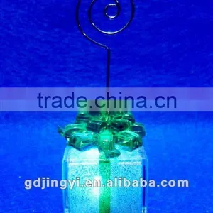 Acrylic Led Lighting Snowman Gift Box Card Holder for Office Supplier thumbnail-4