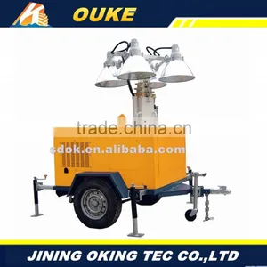 Multifunctional Trailer Mounted Light Tower With High-quality,OKHQ-ZM1000A Trailer Type Mobile Construction Light Tower thumbnail-5