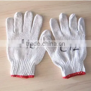 Safety White Cotton Working Knitted Gloves From Guangzhou Supplier thumbnail-1