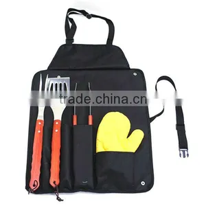 BQ-0009 / 4 Pcs Wooden Handle Bbq's thumbnail-1