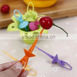 Factory Good Price ABS Colorful Disposable Top Quality Plastic Fruit Fork thumbnail-2