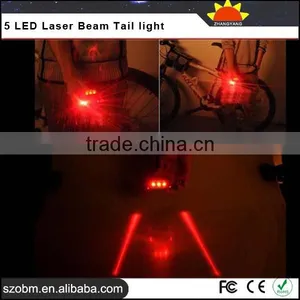 Bike Bicycle Scooter Safety 5 LED Laser Beam Tail Light Led Bicycle Rear Light thumbnail-4