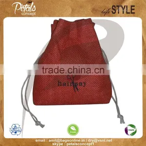 Promotion Jute Gift Pouch With Cotton Drawstring thumbnail-1