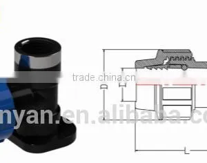 TY High Quality PP Compression Fittings ELBOW WITH PLATE Eco-friendly Cheap Price Full Size Factory Price List Discount thumbnail-1