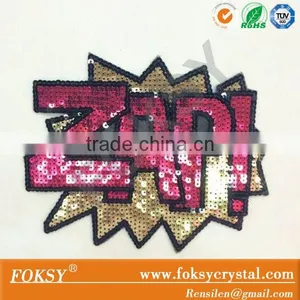 Sequin ZAP Letter Embroidered Iron On Patches Transfer thumbnail-1