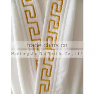 Wihte With Embroidery Autumn And Winter Design Fashion Family Robes Shower Homewear Coral Fleece thumbnail-3
