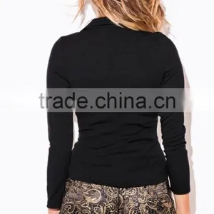 Best Selling Fancy Women Black Single Button Fitted Blazer thumbnail-5