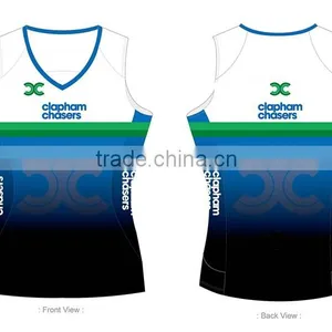 Dry Fit Women's Singlet, Narrow on Wasit, V Neck, Full Sublimated Print thumbnail-1
