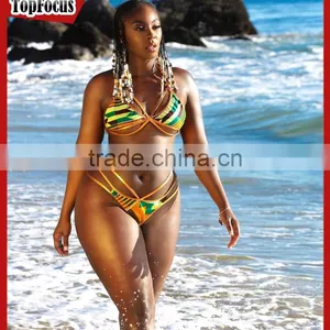 Wholesale Neoprene Crochet 2 Pcs Bikini Triangle Top Swimwear thumbnail-3