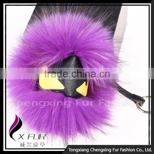 CX-R-48D Long Hair Fashion Cheap Genuine Raccoon Fur Keyring thumbnail-6