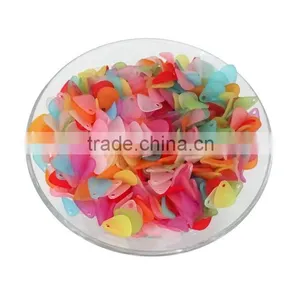 Custom Frosted Acrylic Flower Petal Beads Factory Wholesale Plastic Flower Petal Beads for Jewelry Accessories thumbnail-2