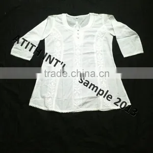 Cotton Embroidered Ladies Kurtis thumbnail-1