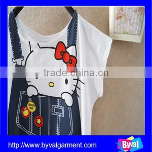 OEM Top High Quality Short Sleeve Blend Color Cotton Body Fit t Shirt Women thumbnail-1