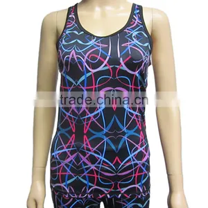 New Sublimation Printed Fitness Wear Yoga Wear Women Y Back Fitness Tank Top thumbnail-1